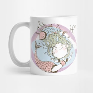 Zodiac Pisces Cute Kid Design Horoscope Gift Mug